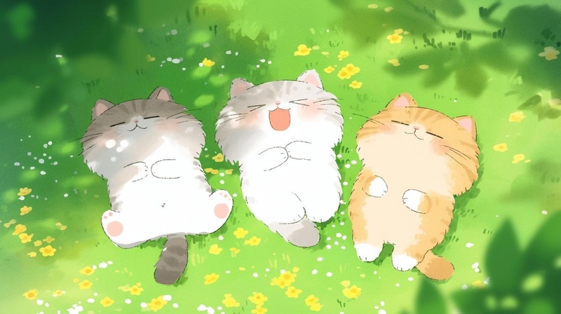 Ảnh anime mèo chibi nhỏ gọn xinh xắn