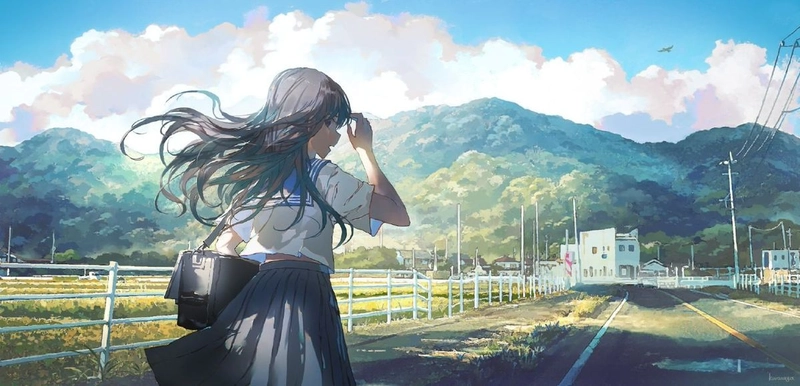 Hình ảnh anime nữ học sinh dễ thương đáng yêu