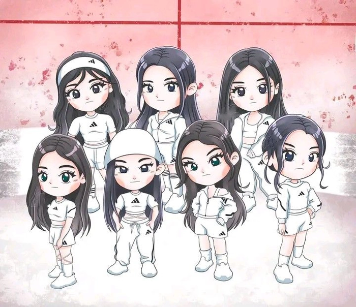 Hình ảnh BABYMONSTER chibi dễ thương ấn tượng