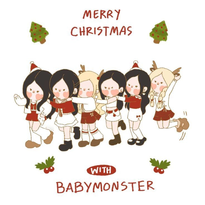 Hình ảnh BABYMONSTER chibi đẹp long lanh
