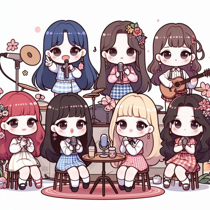Hình ảnh BABYMONSTER chibi siêu đáng yêu