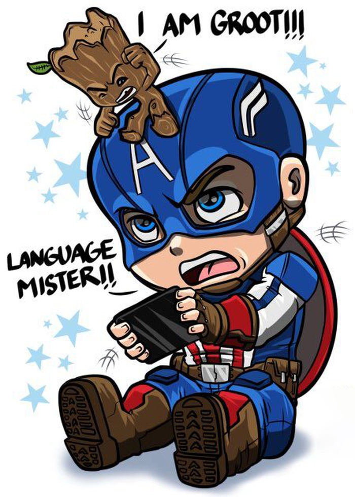 Hình ảnh Captain America chibi cute độc lạ
