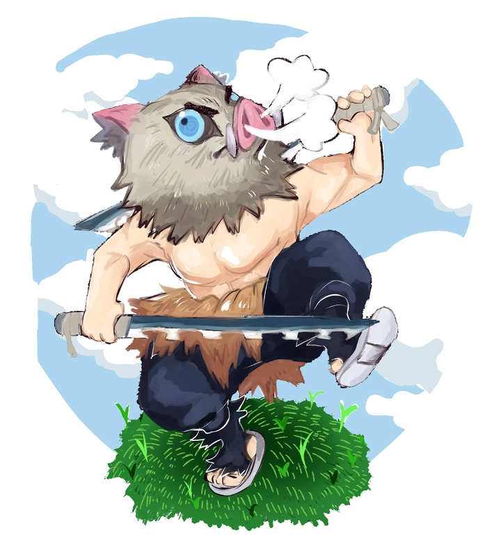 Hình ảnh Inosuke ngầu trong phim