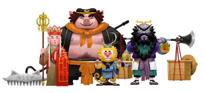 Hình ảnh Tây Du Ký chibi mang đến sự giải trí thú vị