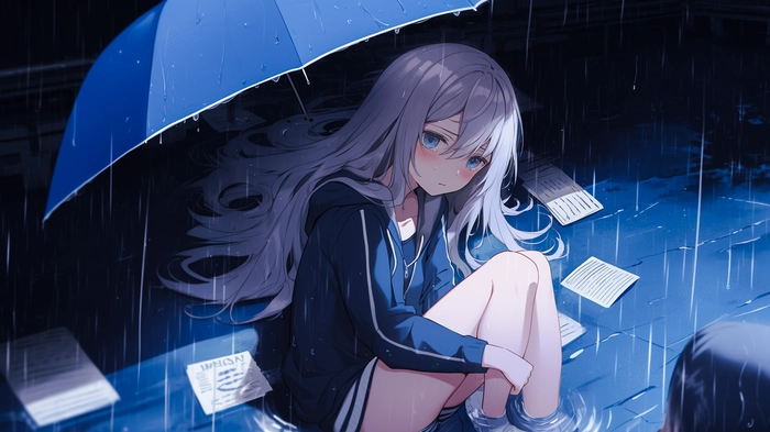 Hình ảnh anime buồn đẹp nữ mong manh