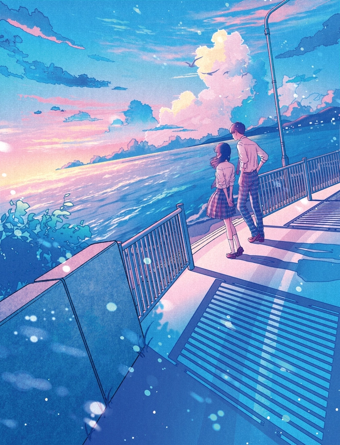 Hình ảnh anime chill lofi vibe trầm ấm