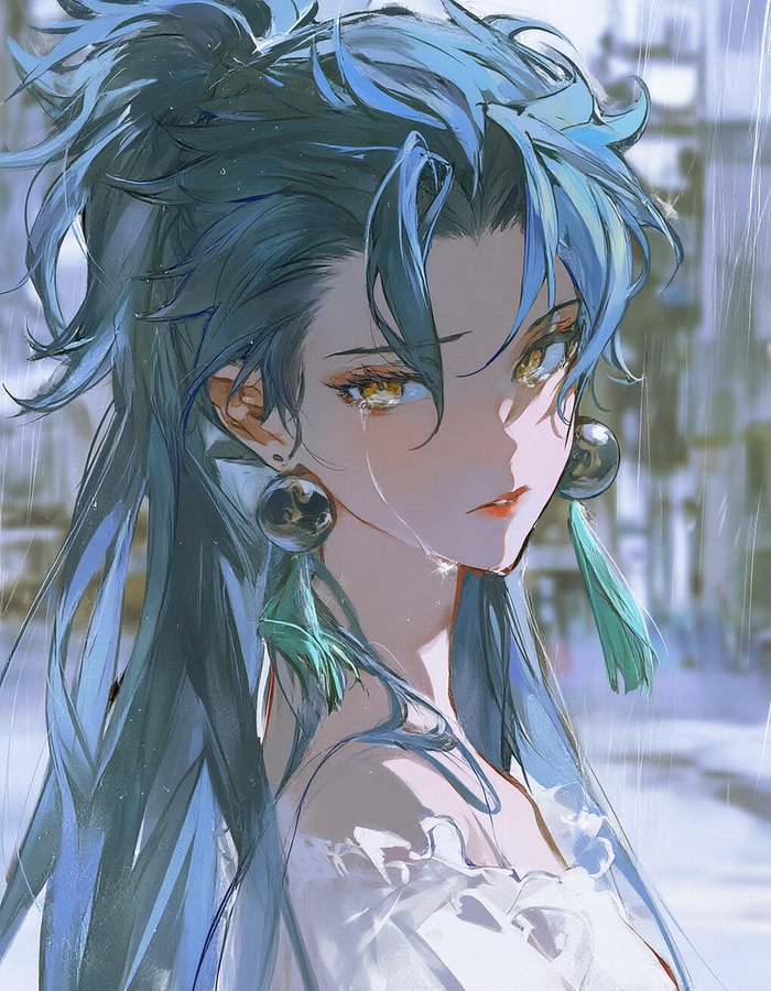 Hình ảnh anime nữ buồn cô đơn suy tư