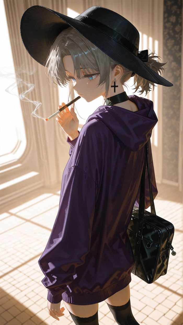Hình ảnh anime nữ ngầu bí ẩn