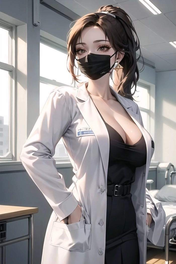 Hình ảnh anime nữ ngầu đeo khẩu trang quyến rũ sexy