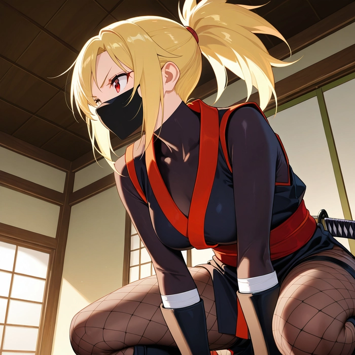 Hình ảnh anime nữ ngầu lạnh lùng đeo khẩu trang