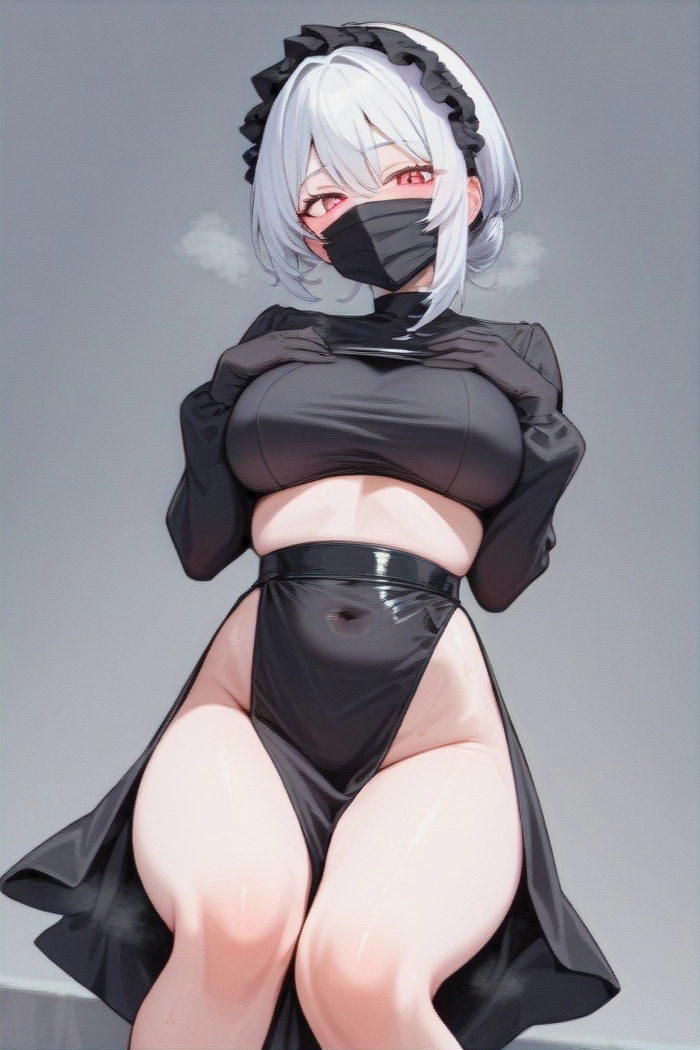 Hình ảnh anime nữ ngầu quyến rũ khẩu trang đen