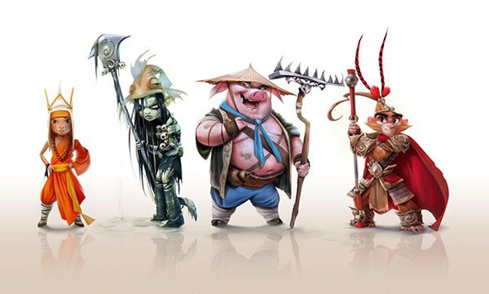 Hình ảnh chibi Tây Du Ký với sự kết hợp phong cách mới