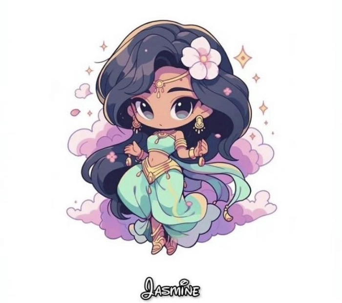 Hình ảnh chibi công chúa Disney dễ thương