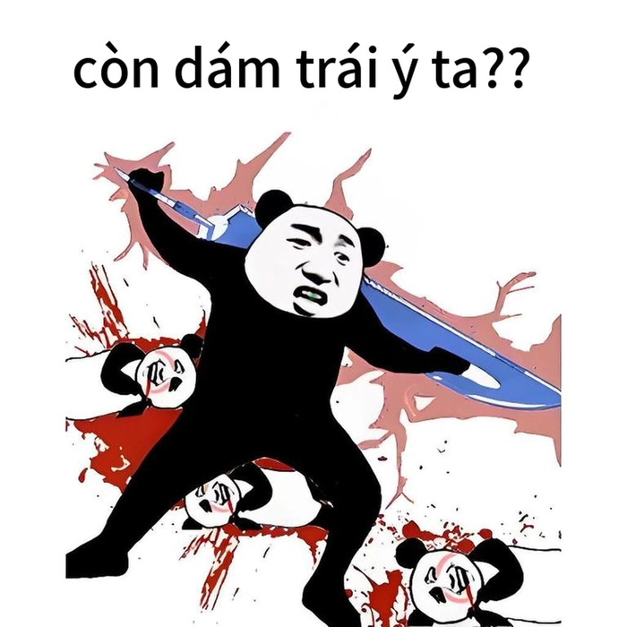 Hình ảnh meme gấu trúc tức giận viral