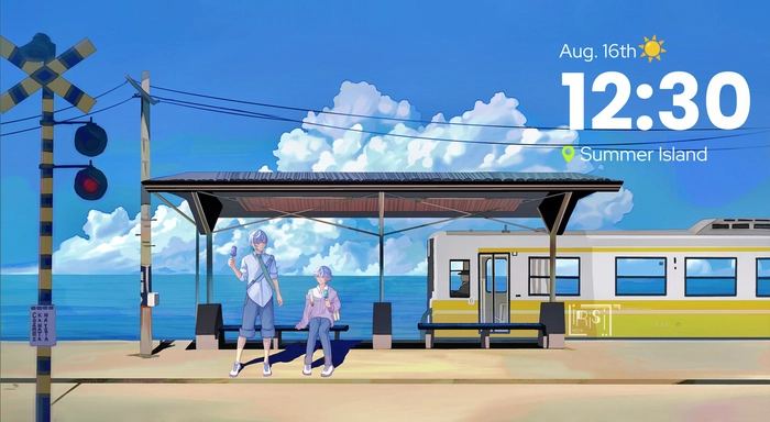 Hình ảnh phong cảnh anime mùa hè đẹp lãng mạn