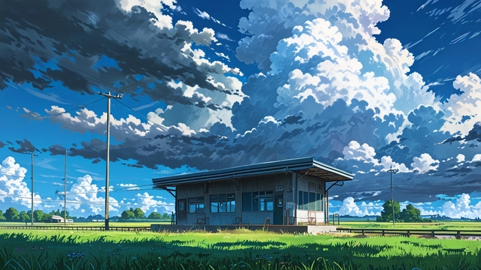 Hình ảnh phong cảnh anime mùa hè yên bình