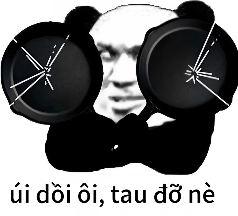 Hình chế meme gấu trúc ngang ngược đầy sáng tạo