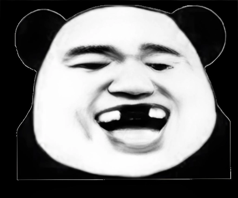 Hình meme gấu trúc cười lầy lội