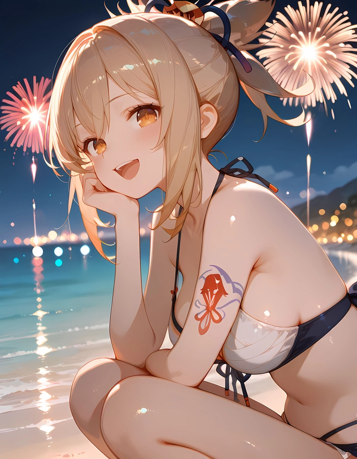 Hình nền Yoimiya bikini cuốn hút chuẩn 4K