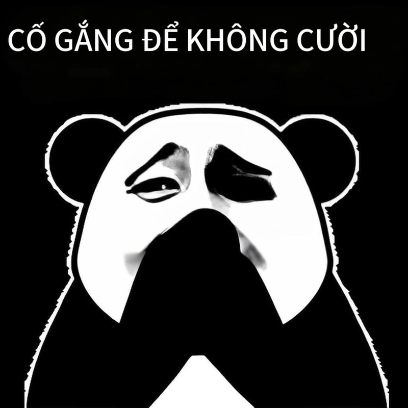 Meme gấu trúc cười mang phong cách châm biếm