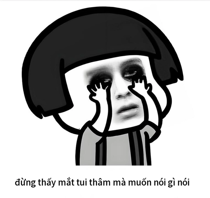 Meme gấu trúc mệt mỏi với nét mặt buồn