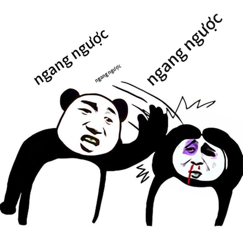 Meme gấu trúc ngang ngược bá đạo mạng xã hội