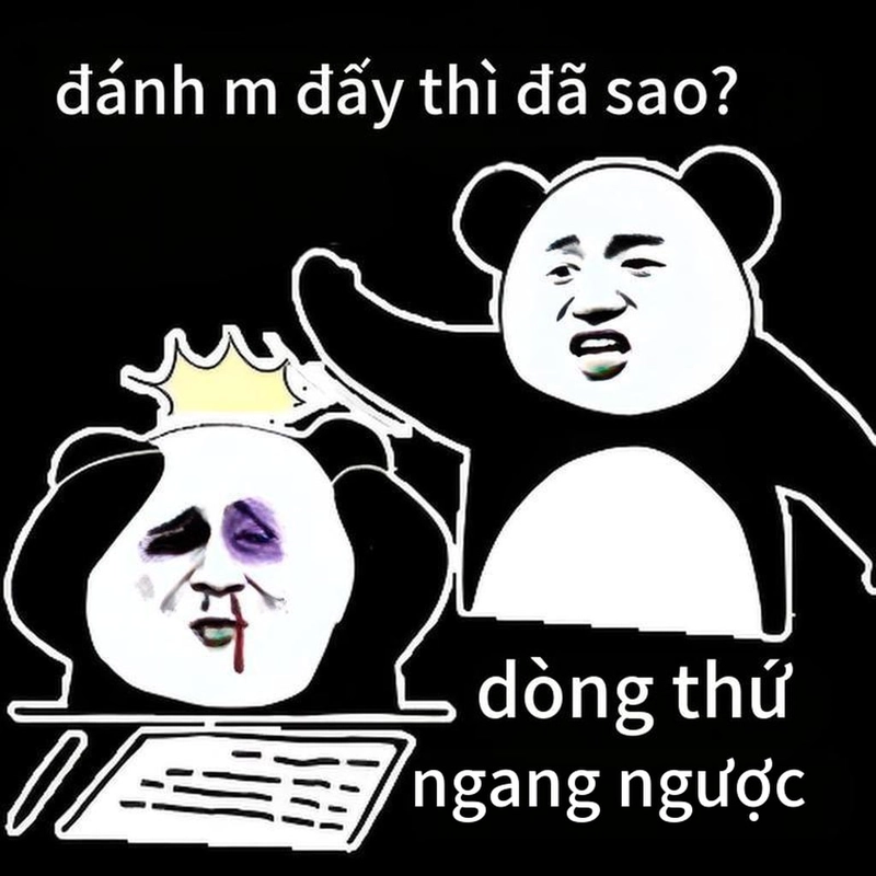 Meme gấu trúc ngang ngược chất lượng cao