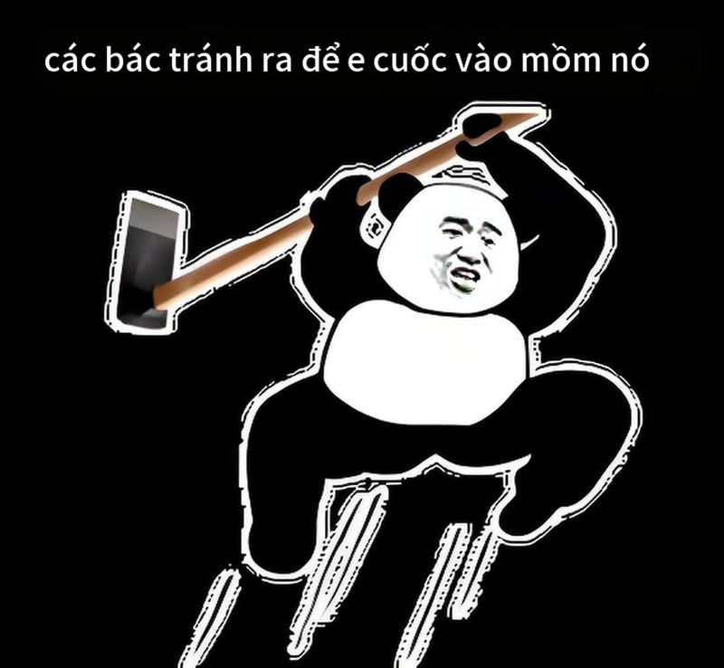 Meme gấu trúc ngang ngược troll bạn bè