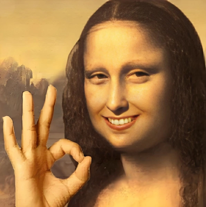 Ảnh Mona Lisa chế bá đạo đáng yêu