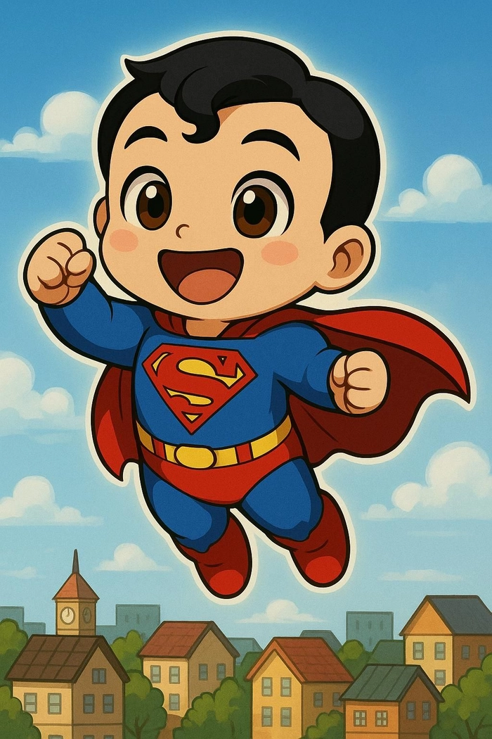 Ảnh Superman chibi cực chất độc đáo