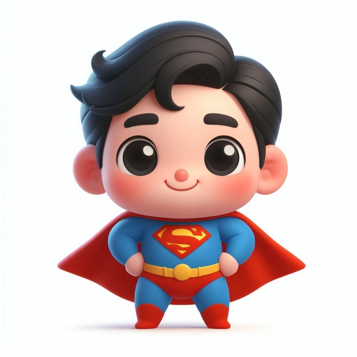 Ảnh Superman chibi đáng yêu độc đáo