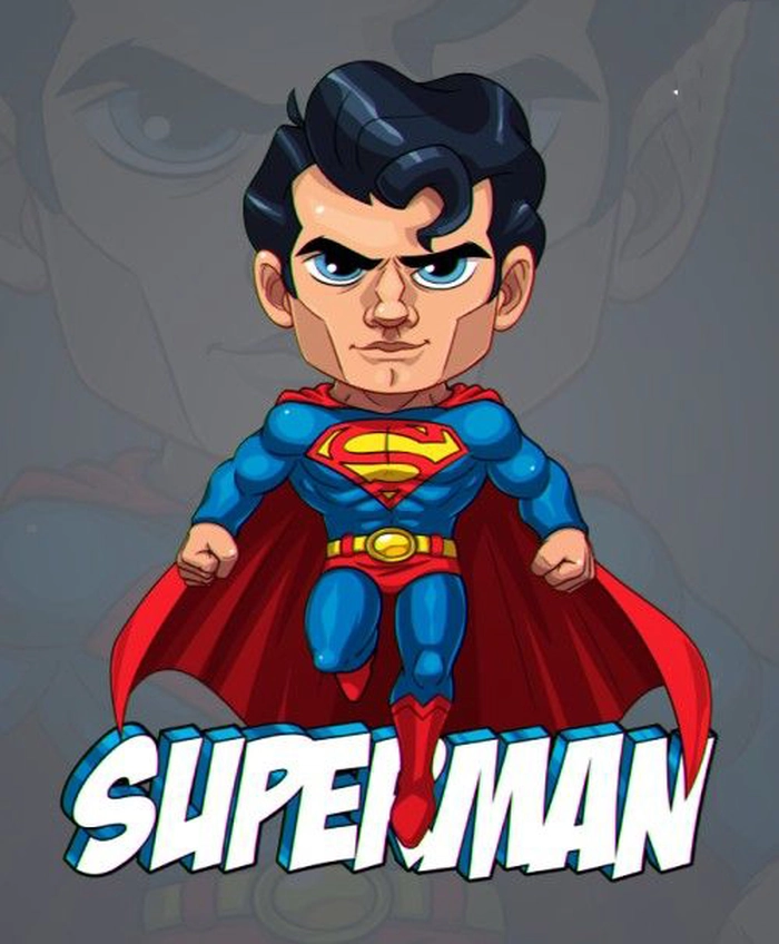 Ảnh Superman chibi dễ thương đáng yêu