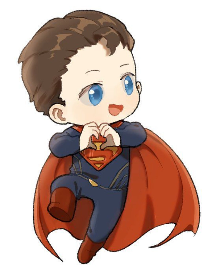 Ảnh Superman chibi dễ thương độc đáo