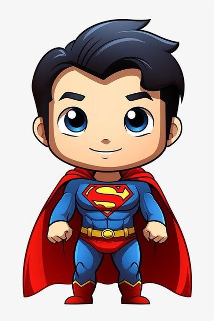 Ảnh Superman chibi dễ thương và hài hước