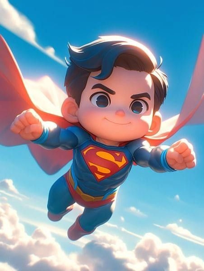 Ảnh Superman chibi siêu cute độc lạ