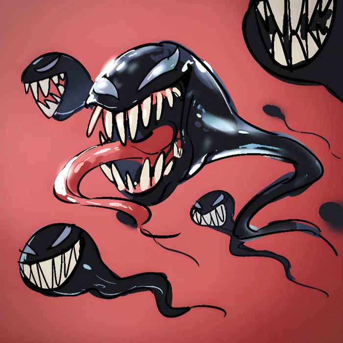 Ảnh Venom chibi ngầu lạ