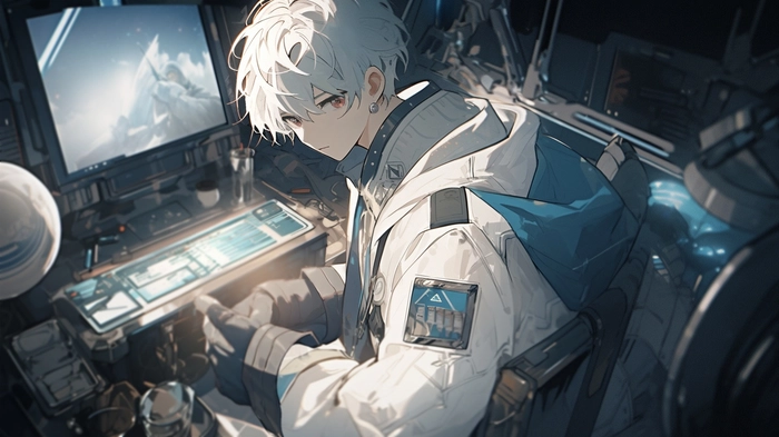 Ảnh anime nam ngầu lạnh lùng tóc trắng
