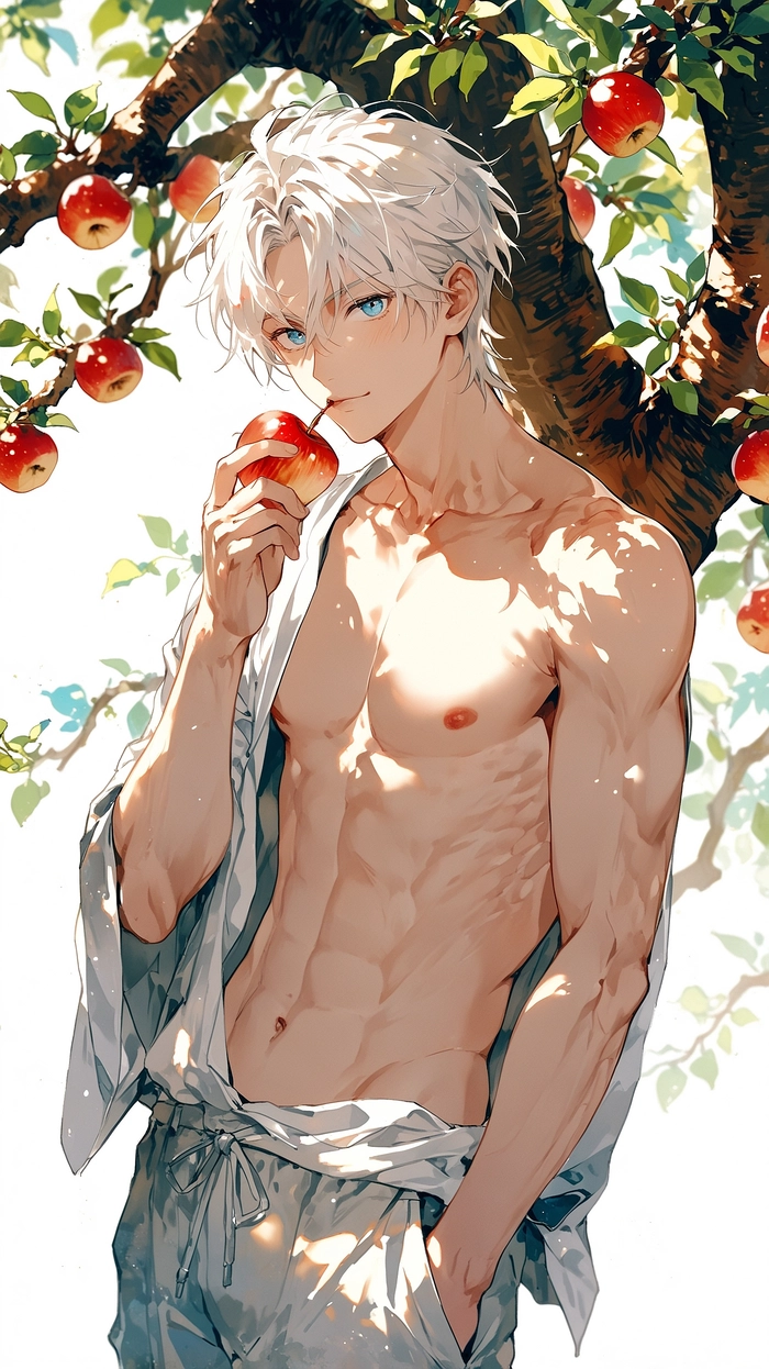 Ảnh anime nam tóc trắng cute dễ thương