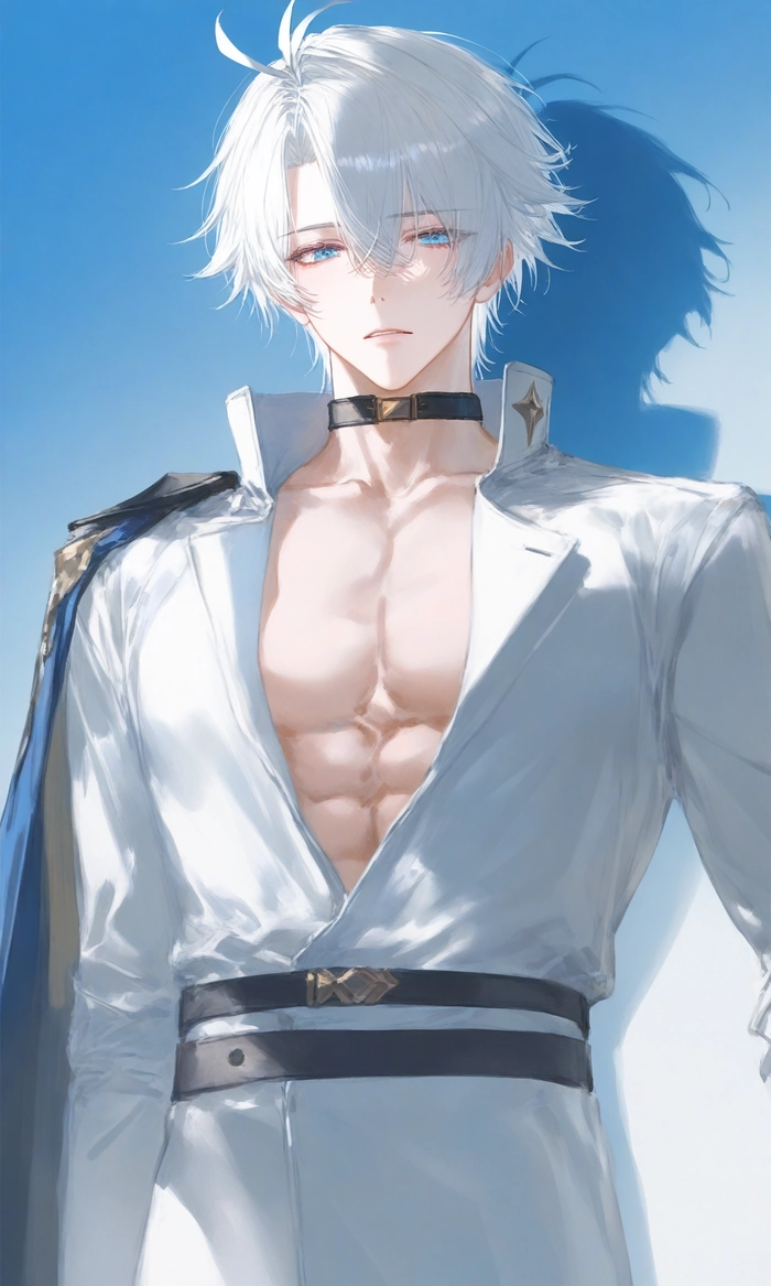 Ảnh anime nam tóc trắng đẹp cuốn hút