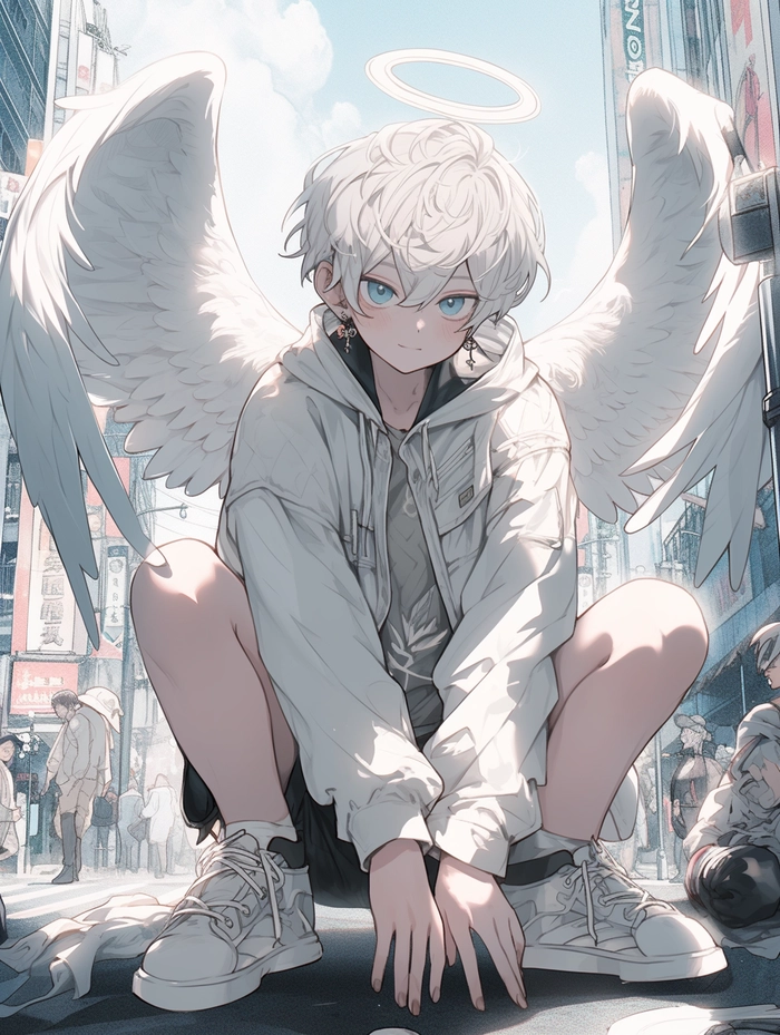 Ảnh anime nam tóc trắng ngầu mạnh mẽ