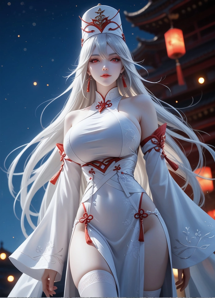 Ảnh anime nữ lạnh lùng tóc trắng huyền bí