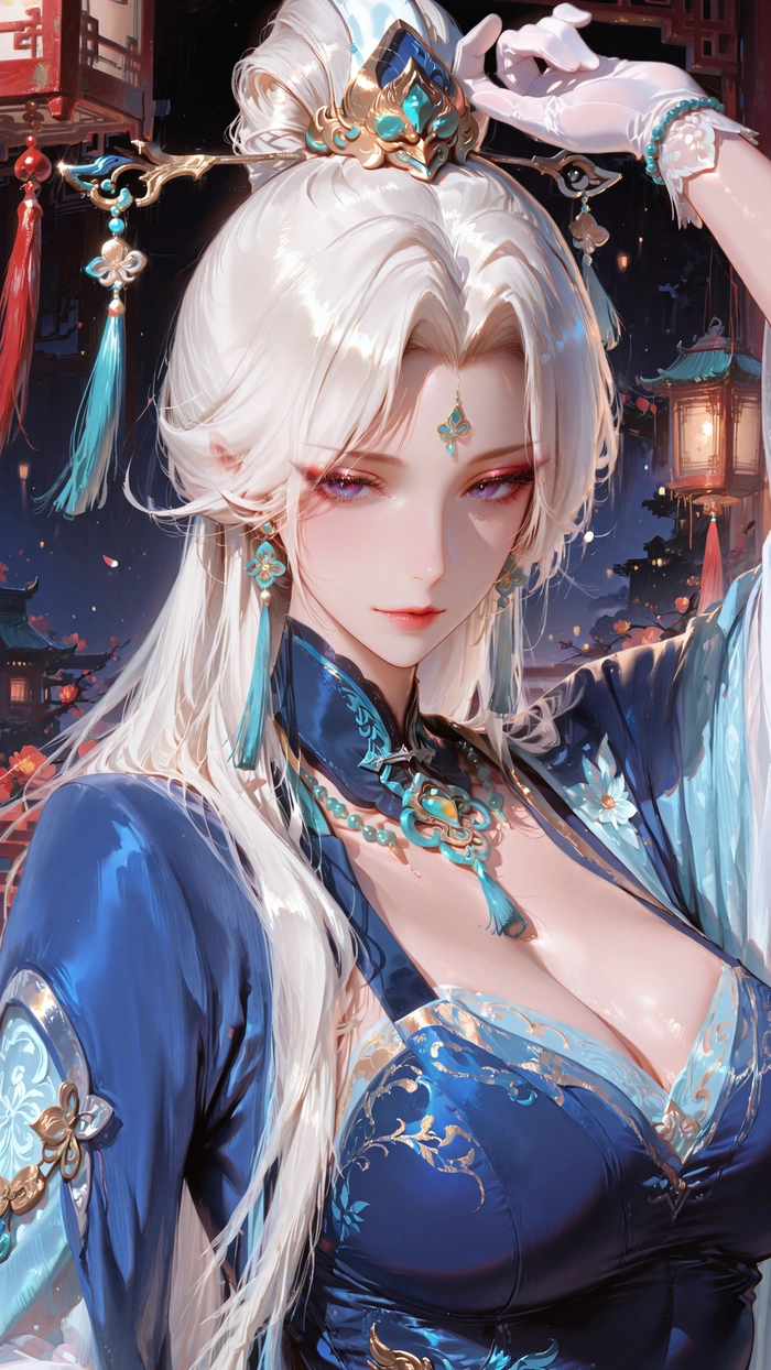Ảnh anime nữ ngầu tóc trắng cực chất