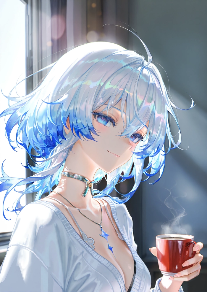 Ảnh anime nữ tóc trắng ngầu cá tính