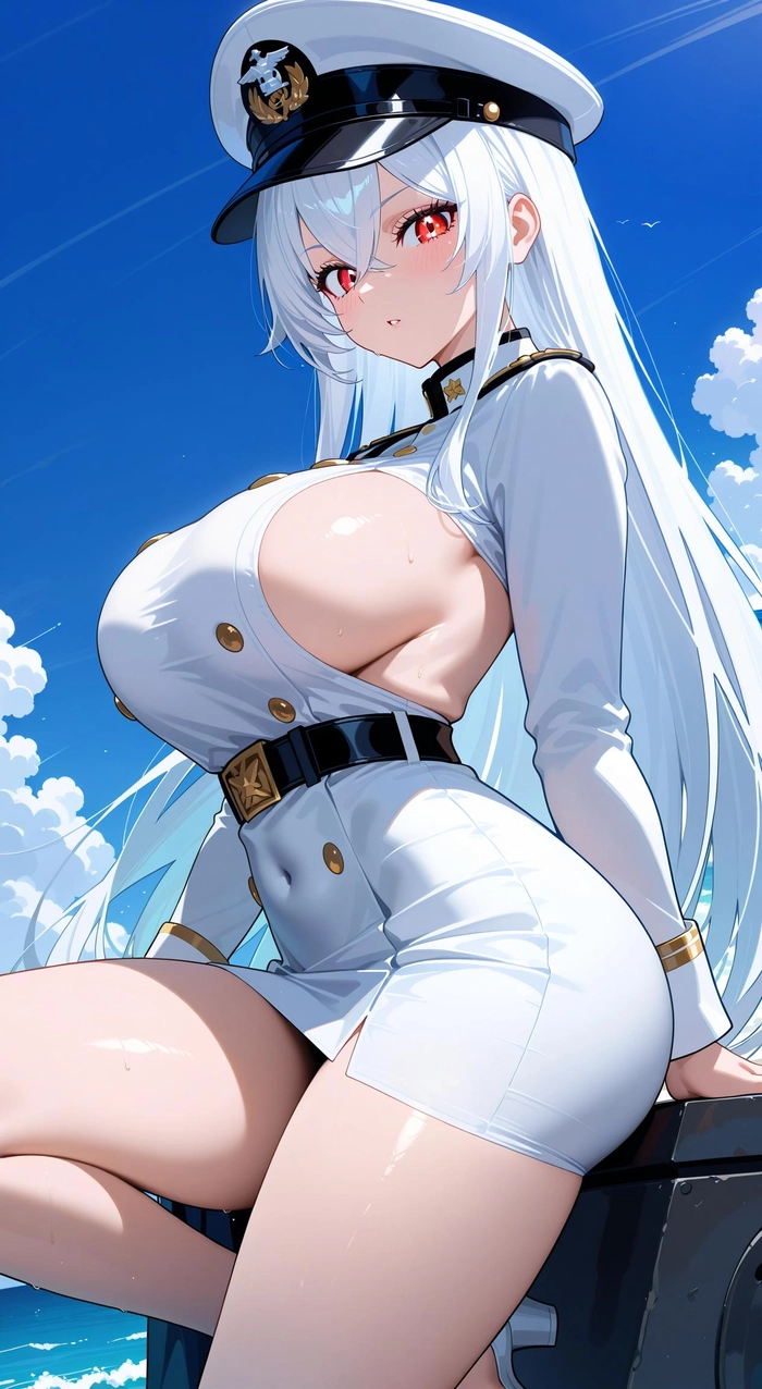 Ảnh anime nữ tóc trắng ngầu quyến rũ