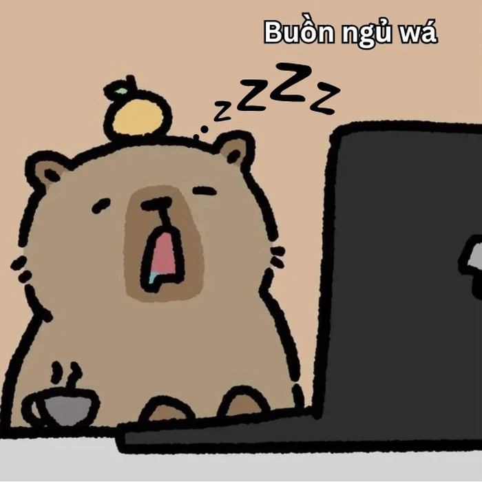 Ảnh capybara meme chibi đáng yêu