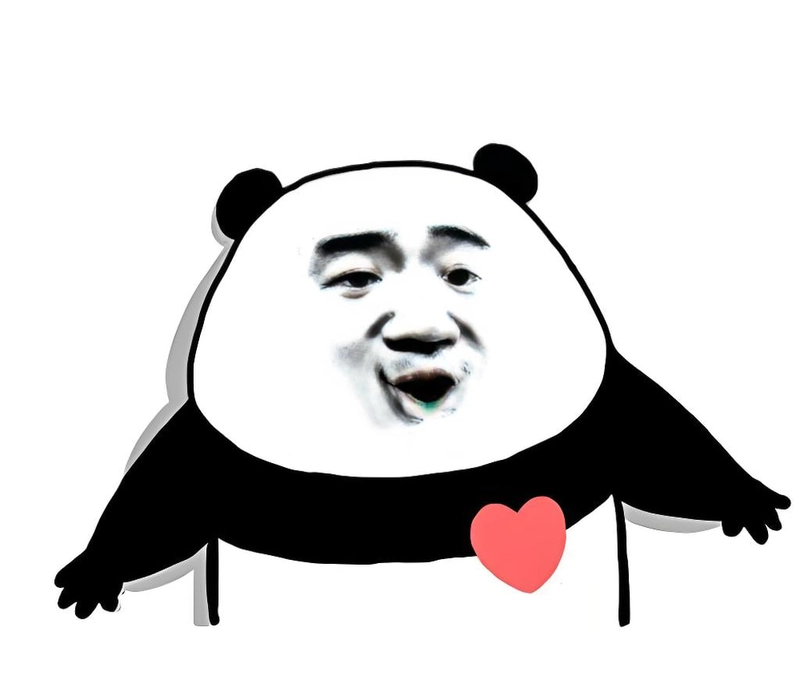 Ảnh chế meme gấu trúc bắn tim