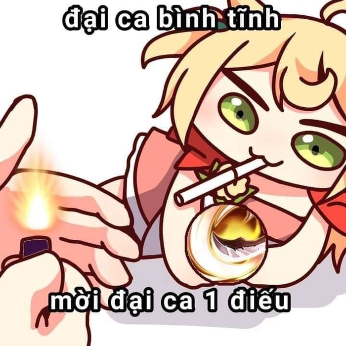 Ảnh meme Genshin Impact cười xỉu
