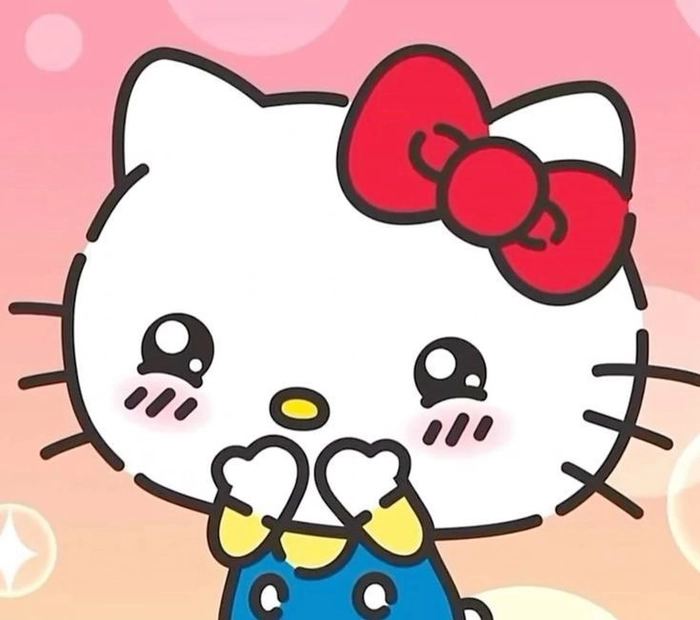 Ảnh meme Hello Kitty dỗi bá đạo