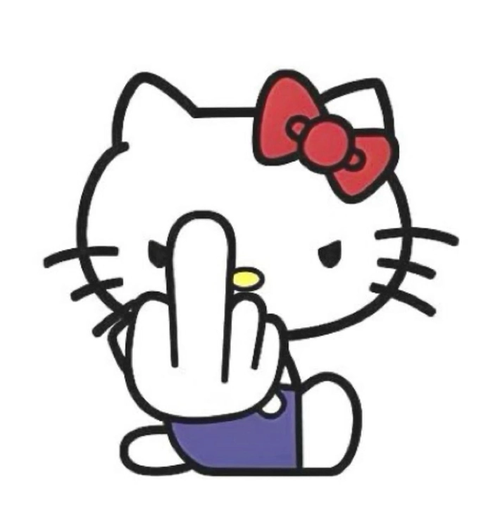 Ảnh meme Hello Kitty hài bựa độc lạ