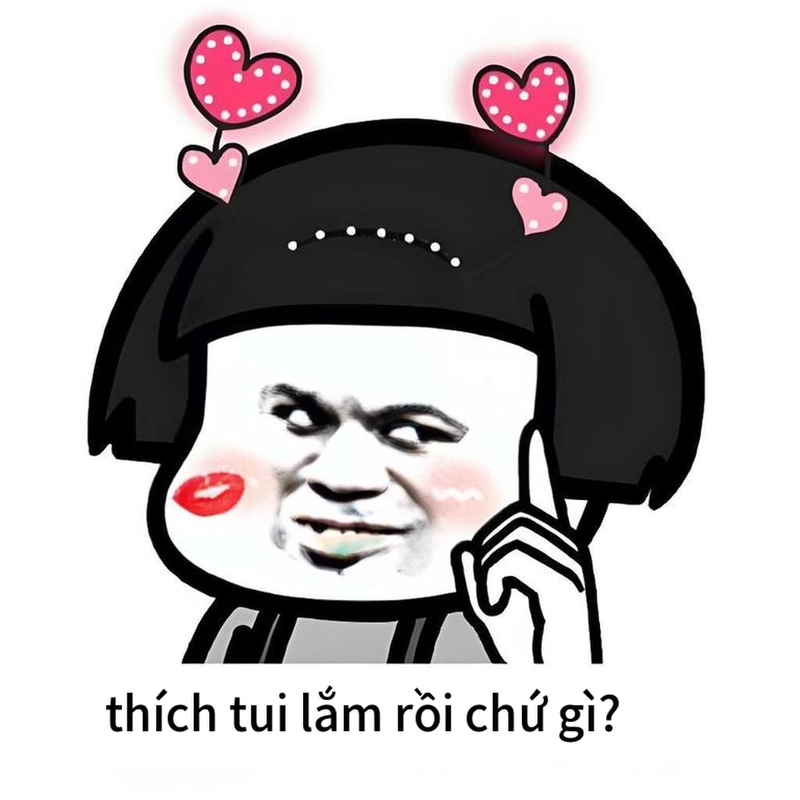 Ảnh meme gấu trúc thả tim